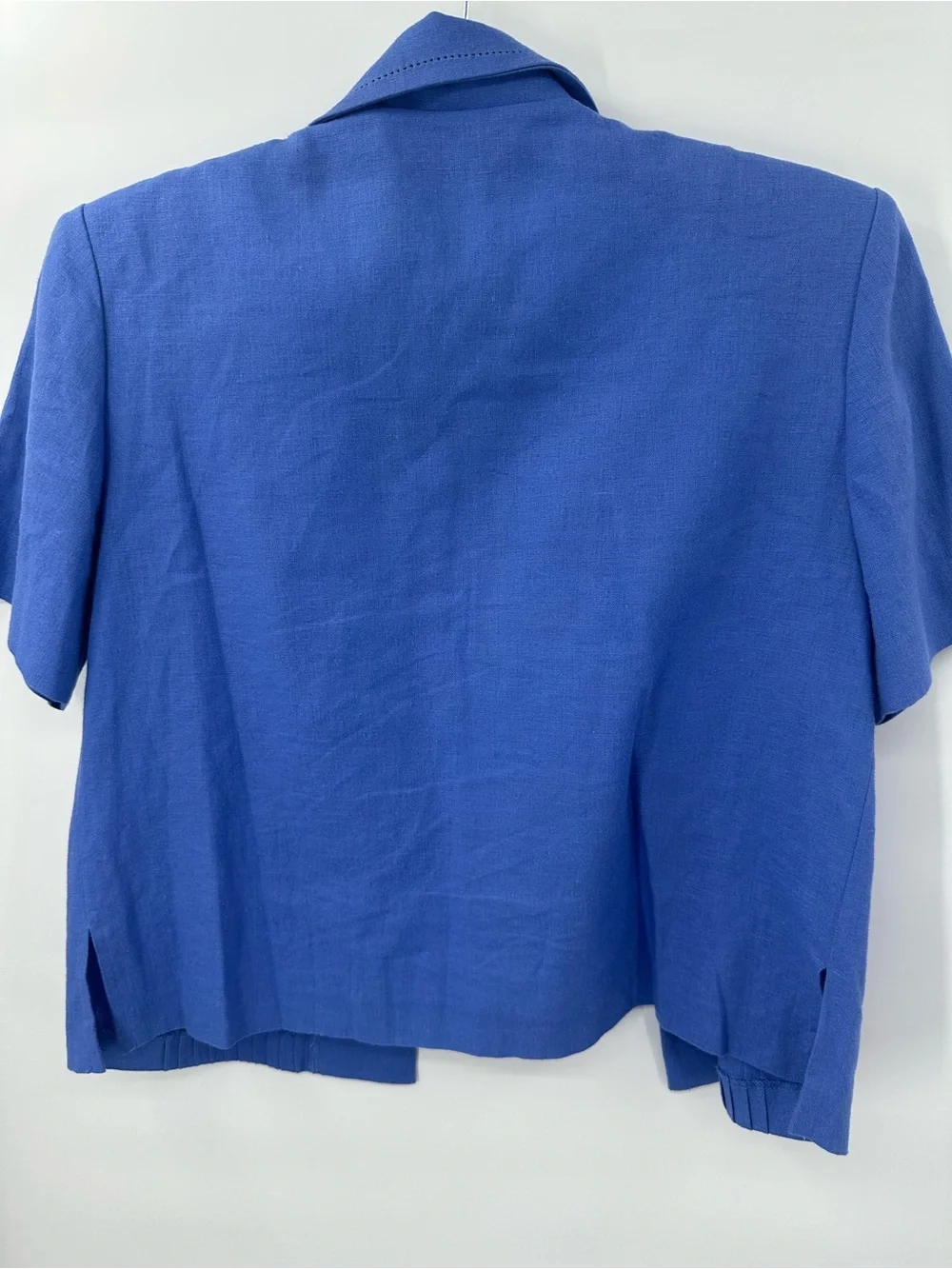 Vintage 90s Positive Attitude Blue Linen Blend Dress Jacket Set 6 NWOT 1180